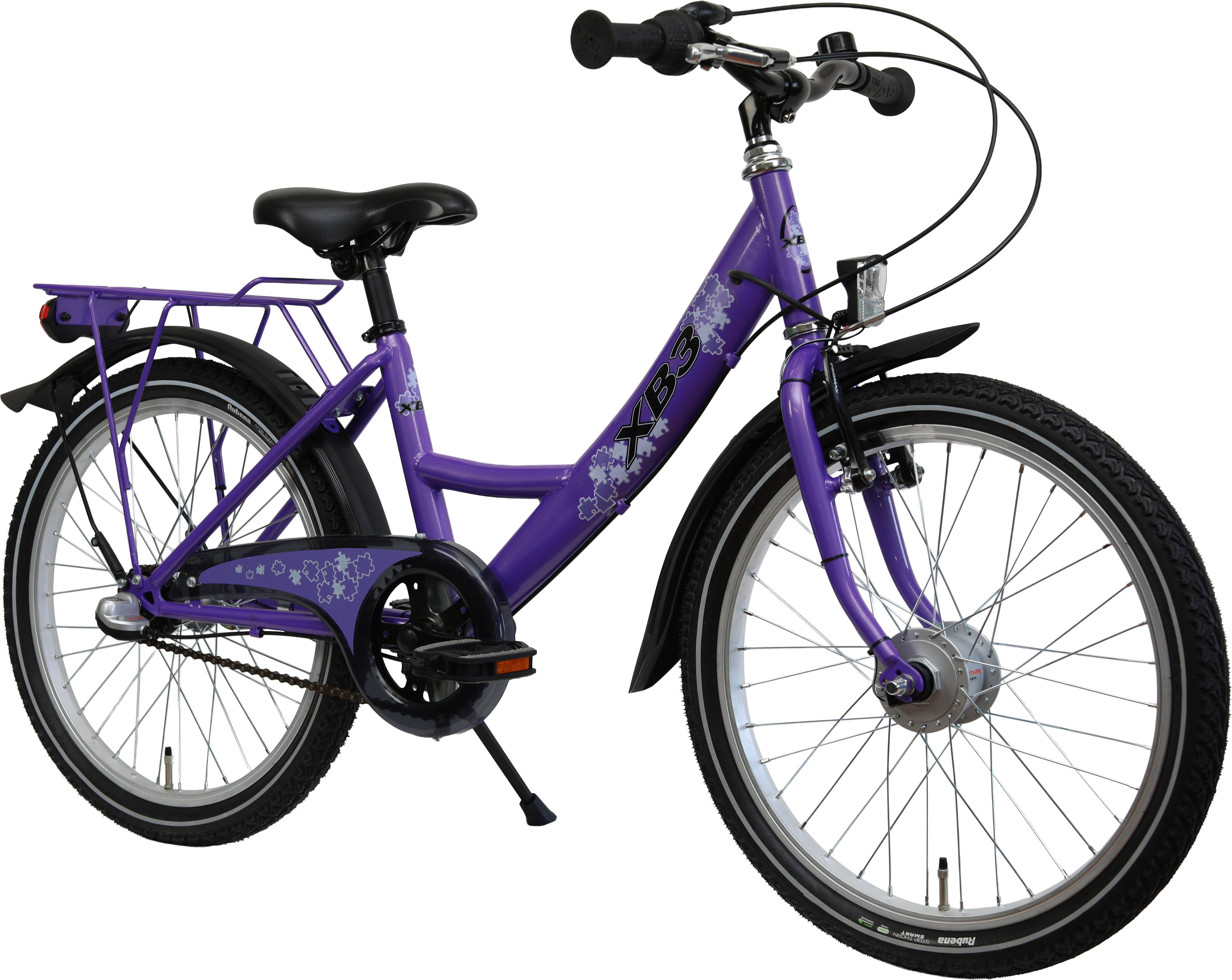 XB3 20 Zoll Kinderfahrrad, 3 Gänge Nabenschaltung lila 