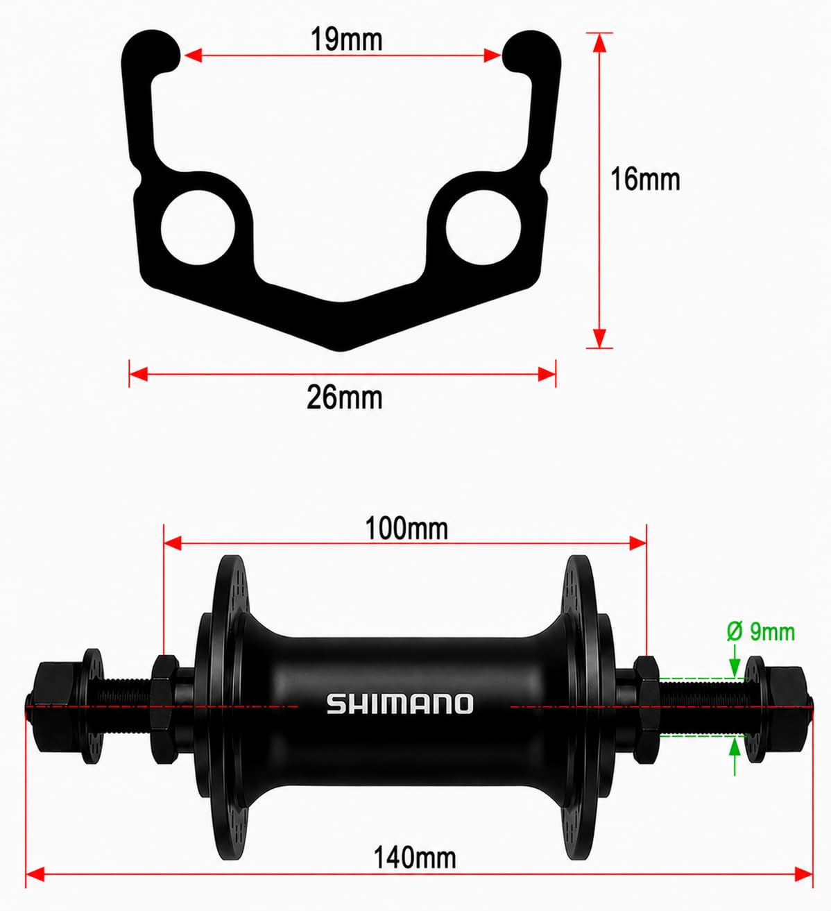 XB3 Vorderrad 20 Zoll mit Reifen 47-406 | Shimano HB-NN300 | Felgenbremse – Bild 4
