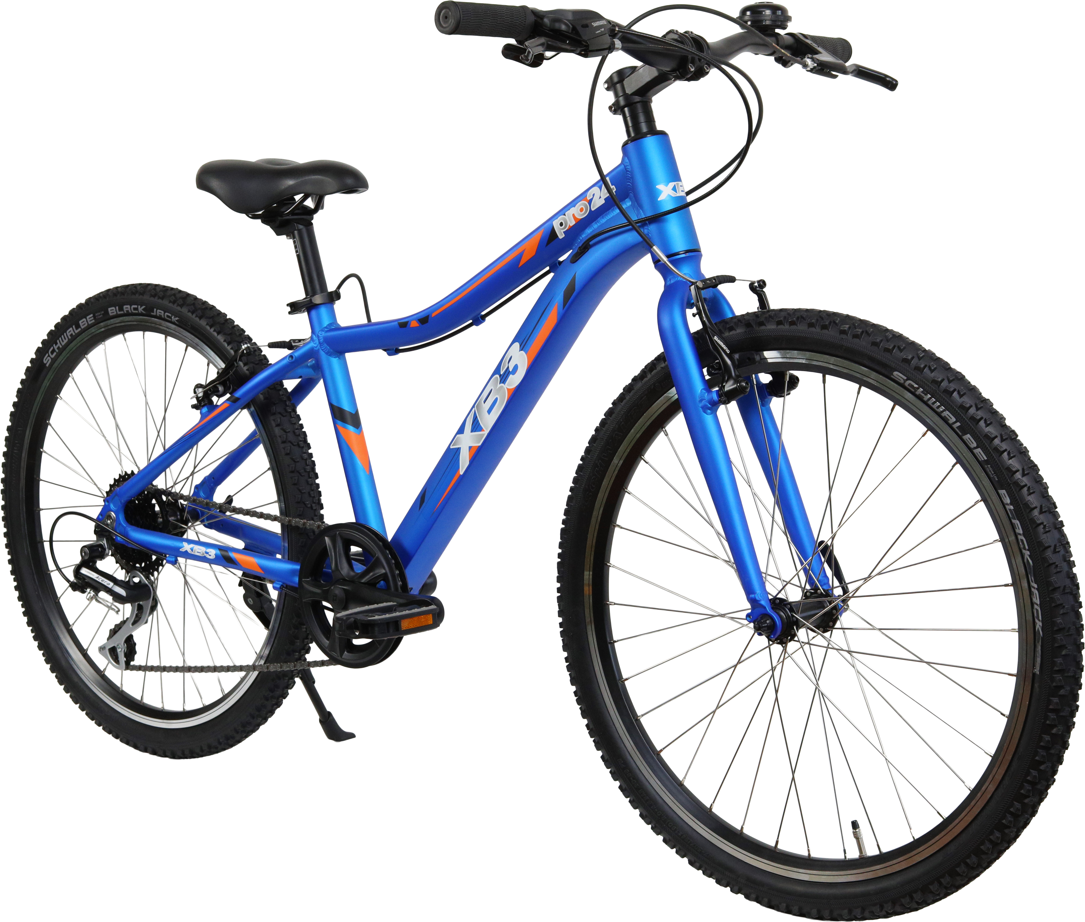 XB3 24 Zoll Kinderfahrrad 10,5 kg für Mädchen und Jungen, Shimano Acera 8-Gang Kettenschaltung, Shimano V-Brakes, Alu Laufräder, SelleRoyal Sattel, Schwalbe Bereifung
