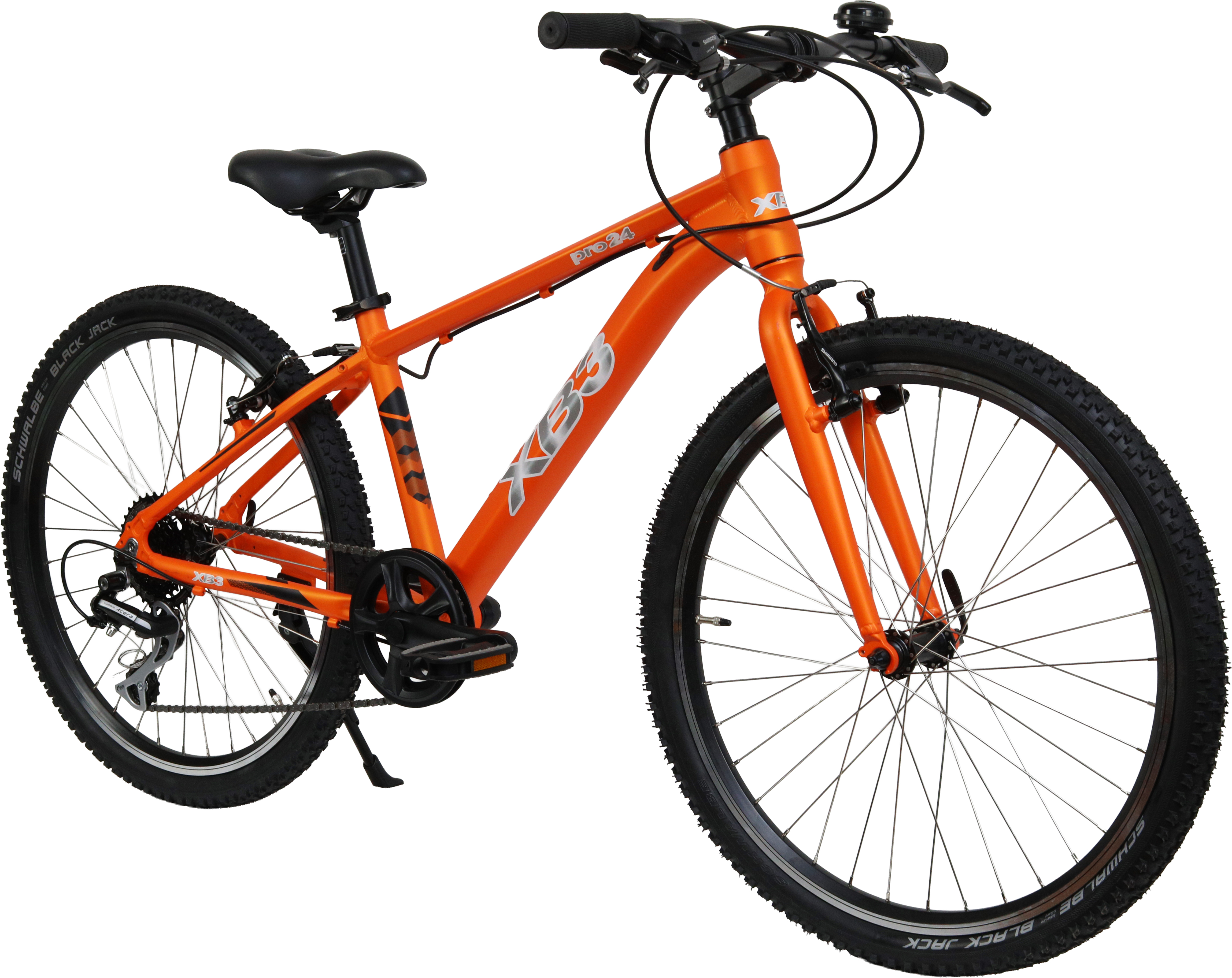 XB3 24 Zoll Kinderfahrrad 10,5 kg für Mädchen und Jungen (Shimano Acera 8-Gang Kettenschaltung, Shimano V-Brakes, Alu Laufräder, SelleRoyal Sattel, Schwalbe Bereifung)