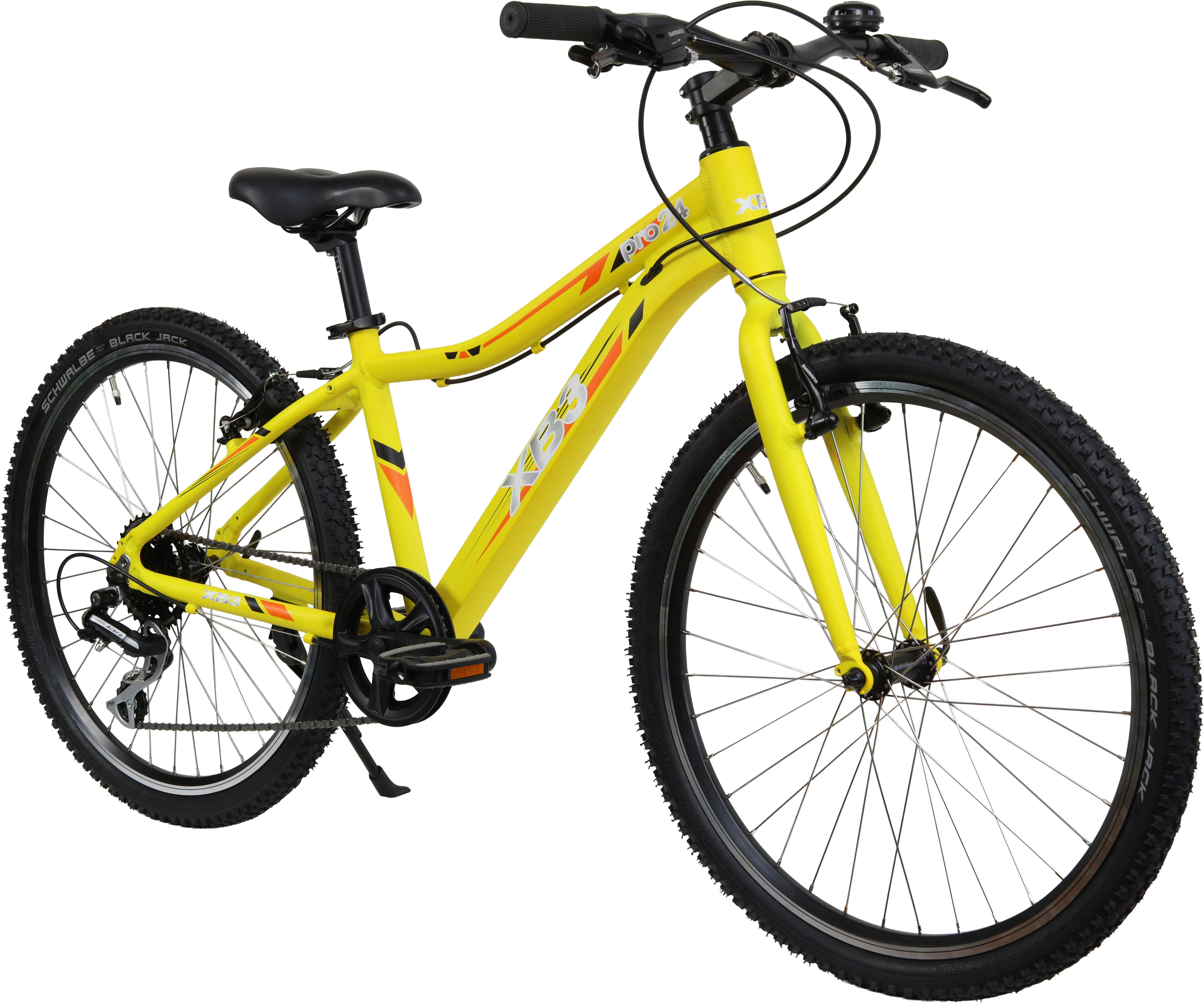 XB3 24 Zoll Kinderfahrrad 10,5 kg für Mädchen und Jungen, Shimano Acera 8-Gang Kettenschaltung, Shimano V-Brakes, Alu Laufräder, SelleRoyal Sattel, Schwalbe Bereifung